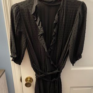 Swiss dot wrap dress. NWOT.
